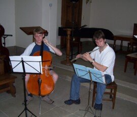 Neil Younger (cello), Johnathan Todd (flute)