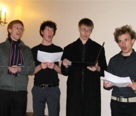 Sam Roots (tenor), John McElroy (tenor), James Percival (bass), Alex Parker (bass)